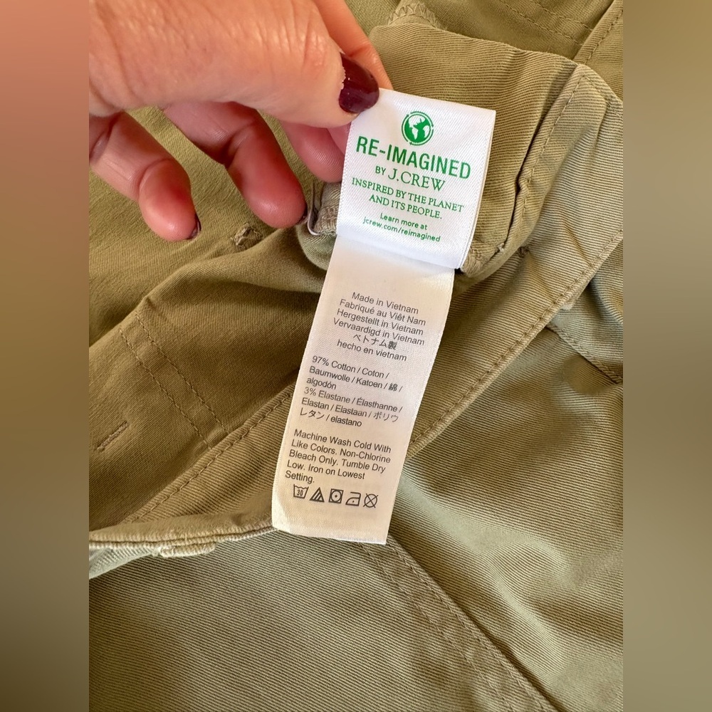 J.Crew Sage Green Cargo Shorts Women’s Size 14 Casual Utility‎ High Rise Summer - Picture 7 of 7